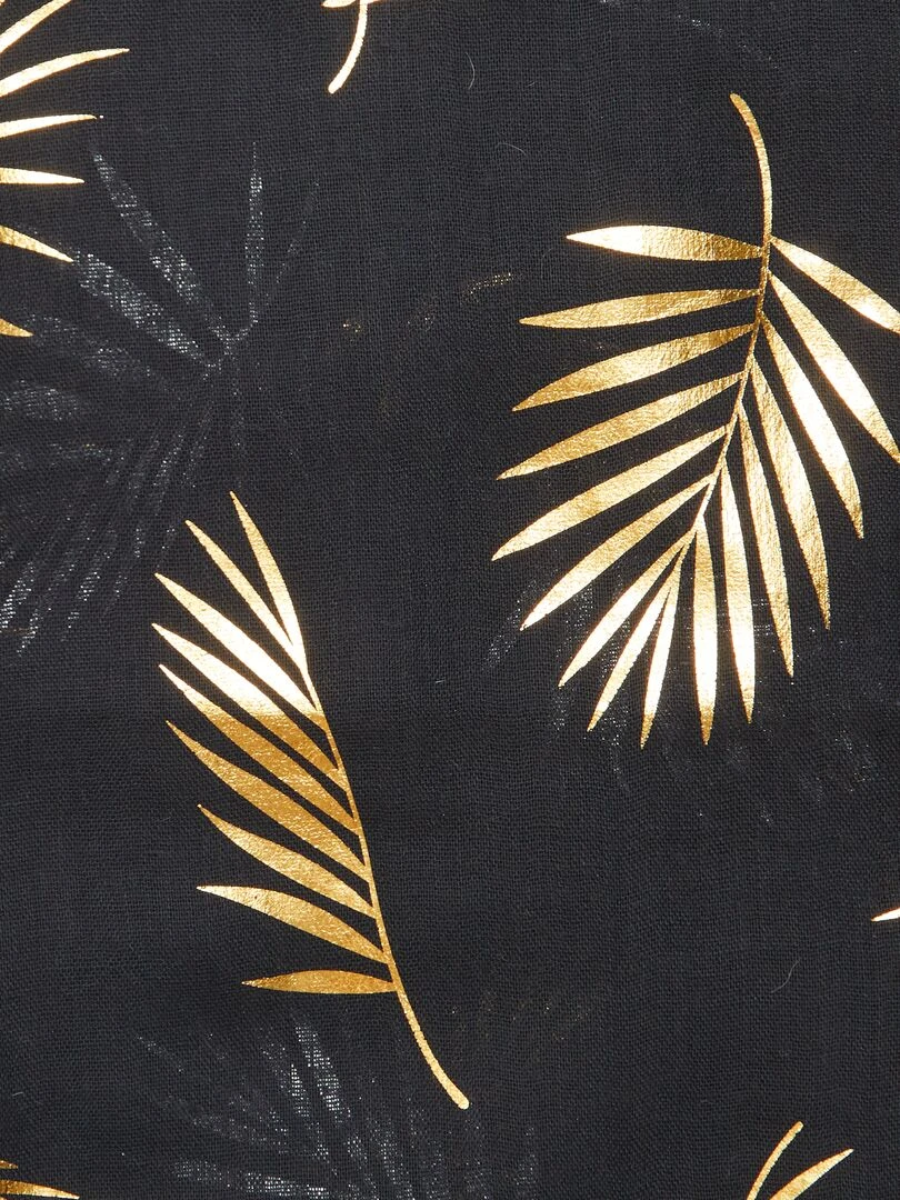 Foulard à motifs métallisés   Noir