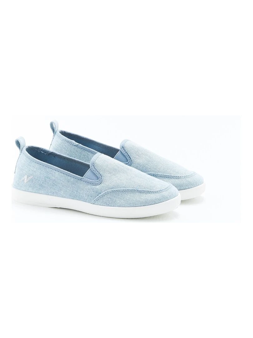 Pantoufles effet chambray Climatyl Damart Bleu