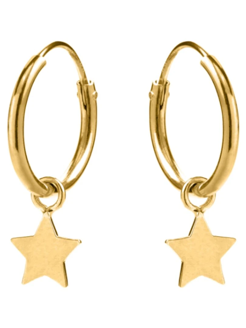 Boucles d'oreilles  essential en argent 925 sterling avec finition en plaqué or jaune 18kt   Argent