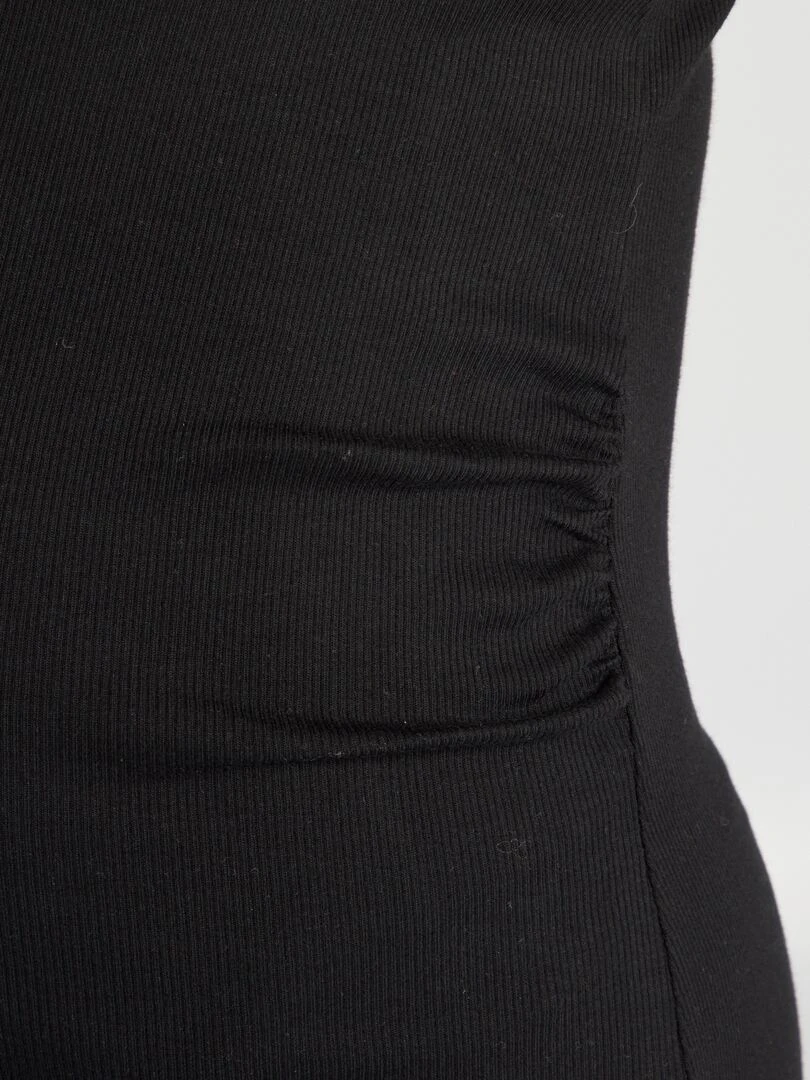 Robe côtelée grossesse   noir