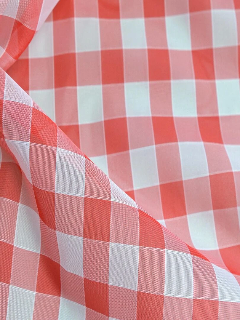 Paire de rideaux bonne femme à carreaux normands   Rouge