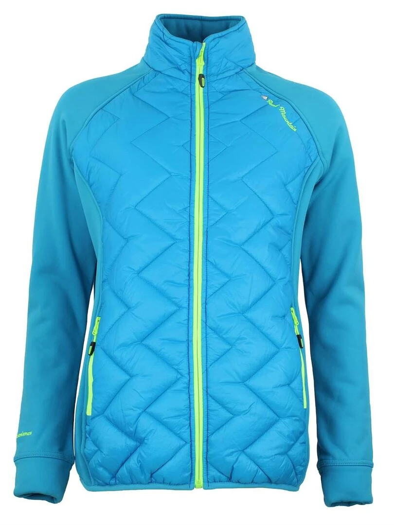 Blouson polarshell bimatière femme ACER Bleu turquoise