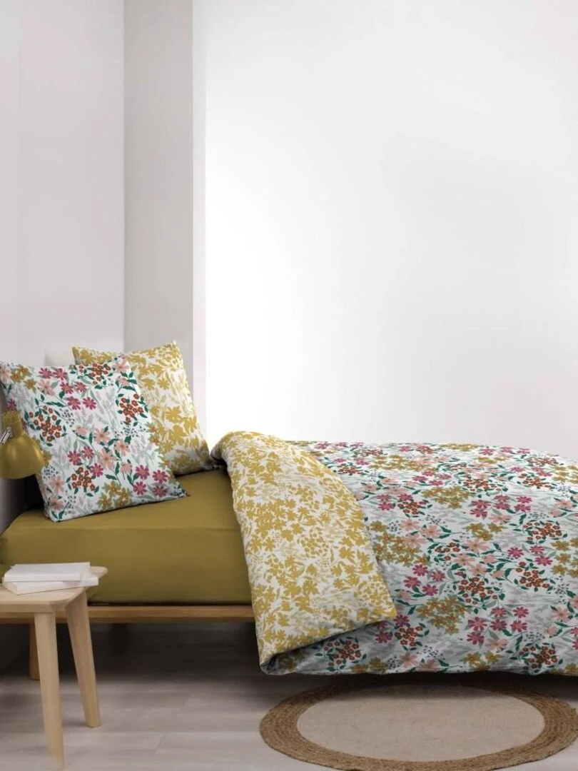 Housse de couette  + taie(s) Claudia polyester microfibre flanelle   Jaune