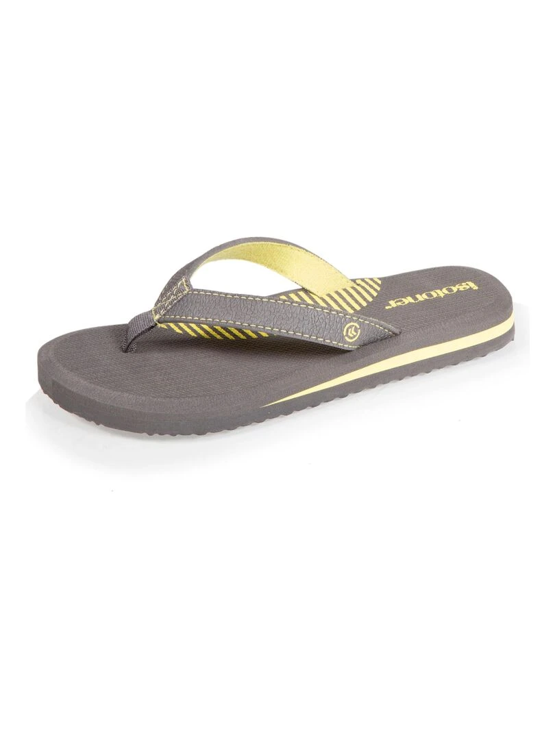 Tongs Enfant bicolore confort Gris et Jaune Gris Jaune