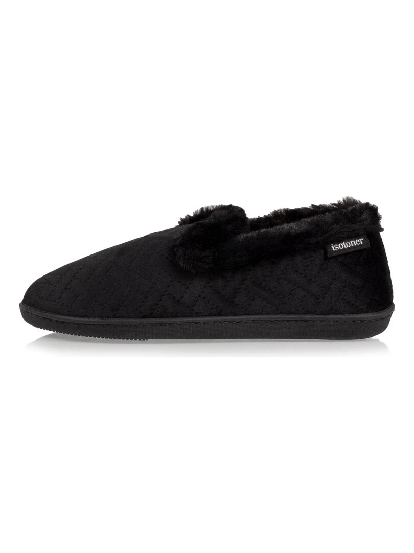 Chaussons charentaises recyclées Femme Noir   Noir