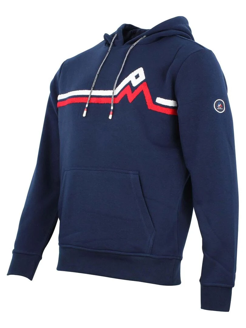 Sweat à capuche homme CORENTIN   PEAK MOUNTAIN   Bleu marine