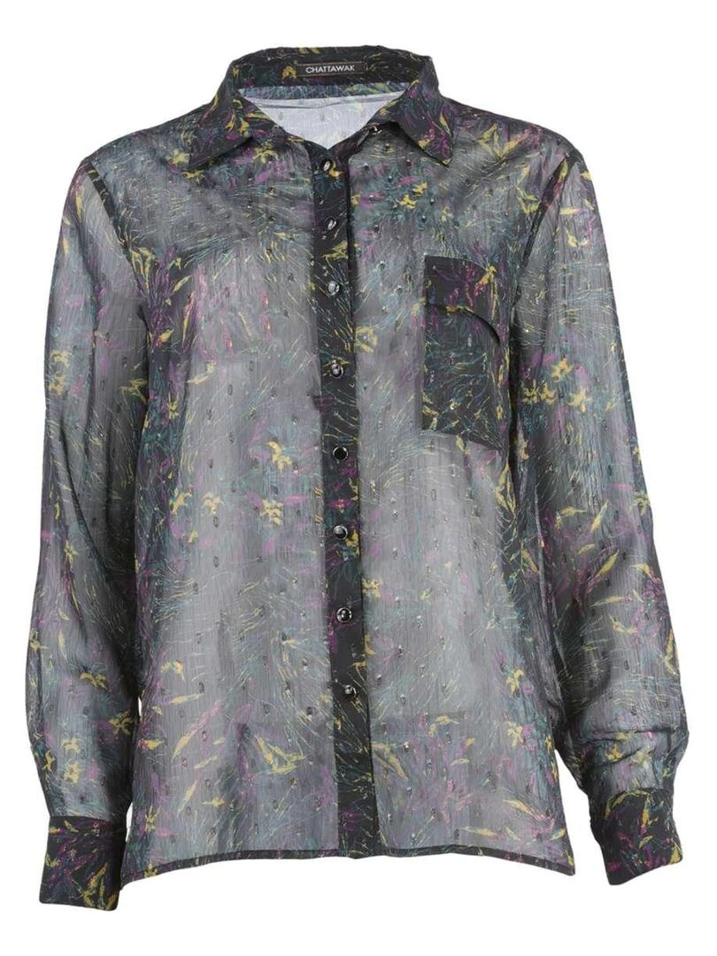 CHATTAWAK Chemise DIXIE évasée Noir