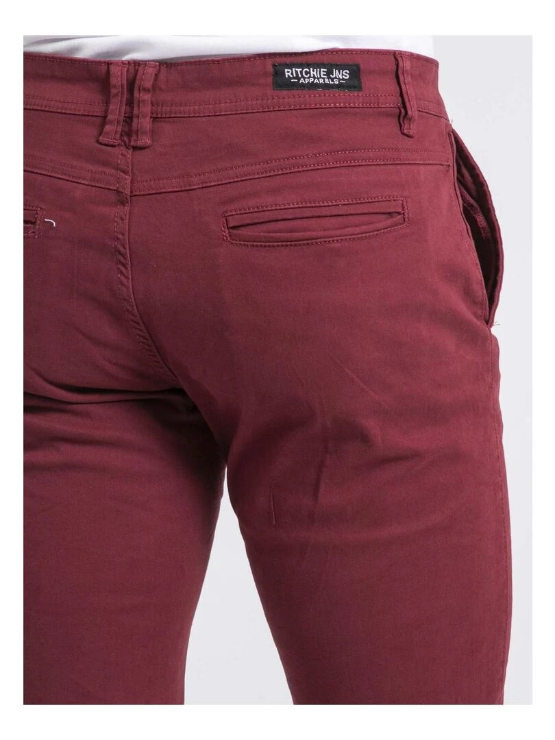Pantalon chino VALDEK   Bordeaux