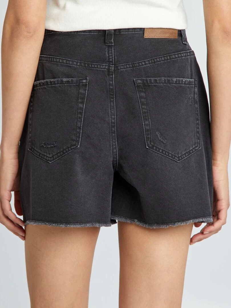 Short taille haute à abrasions   Gris anthracite