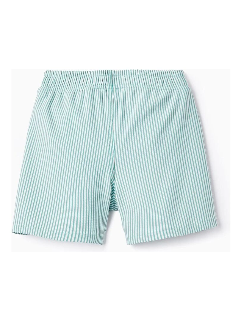 Short De Bain À Rayures Pour Garçon Vert