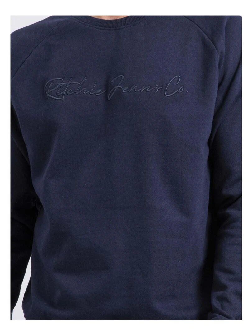 Sweat col rond WINAMOK   Bleu marine