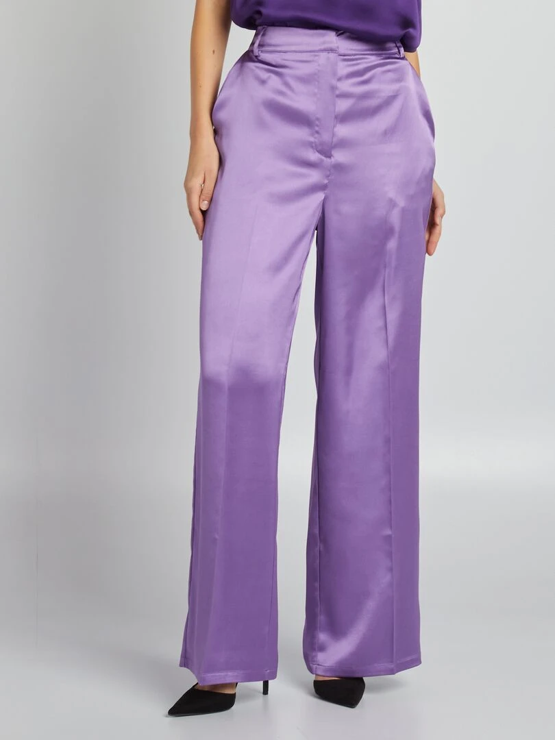 Pantalon en satin Violet