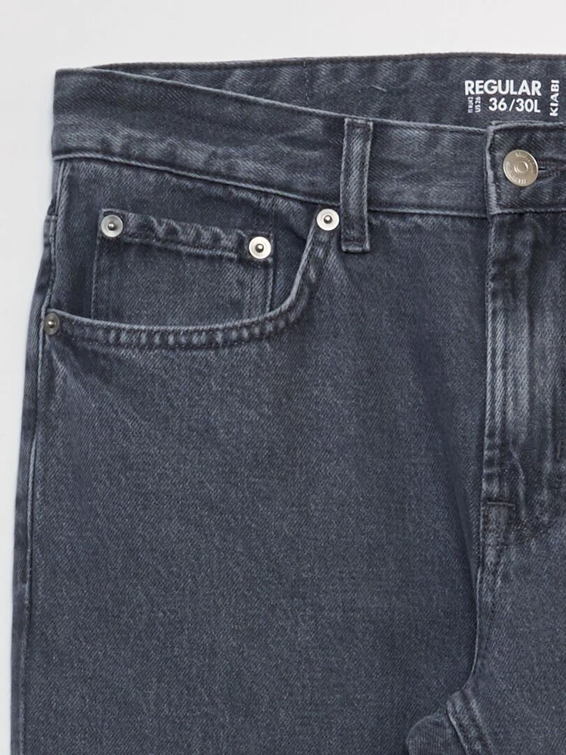 Jean droit à 5 poches   L30   Gris