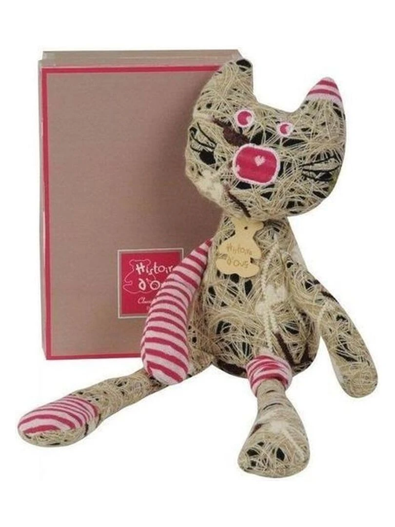 doudou Histoire d'ours Chat Rose HO2025 Bric a Brac Pantin Rose