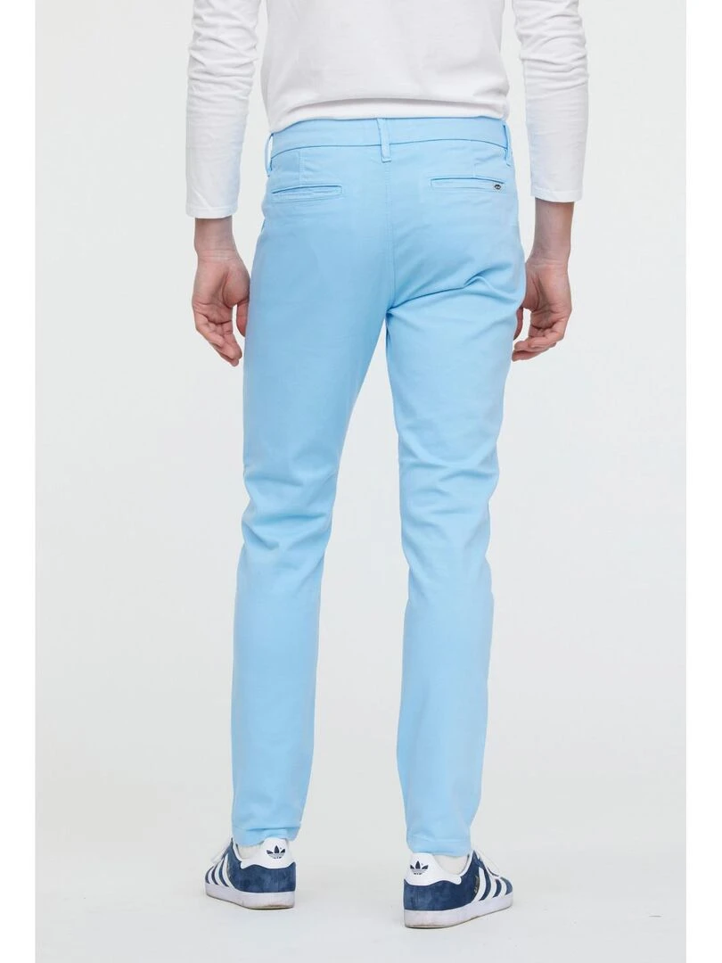Lee Cooper   Pantalon coton chino slim fit NEILS   Bleu ciel