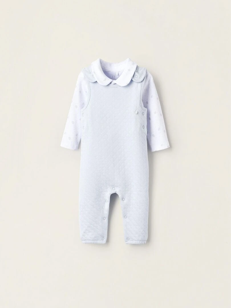 Combinaison + Bodies pour Nouveau Né 'Ballons' EARLY BLOOM Bleu clair
