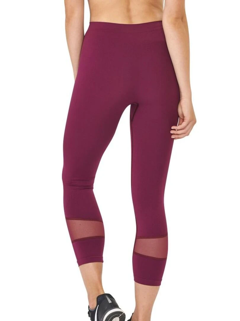 Legging minceur résille Cellutex pour femme   Violet prune