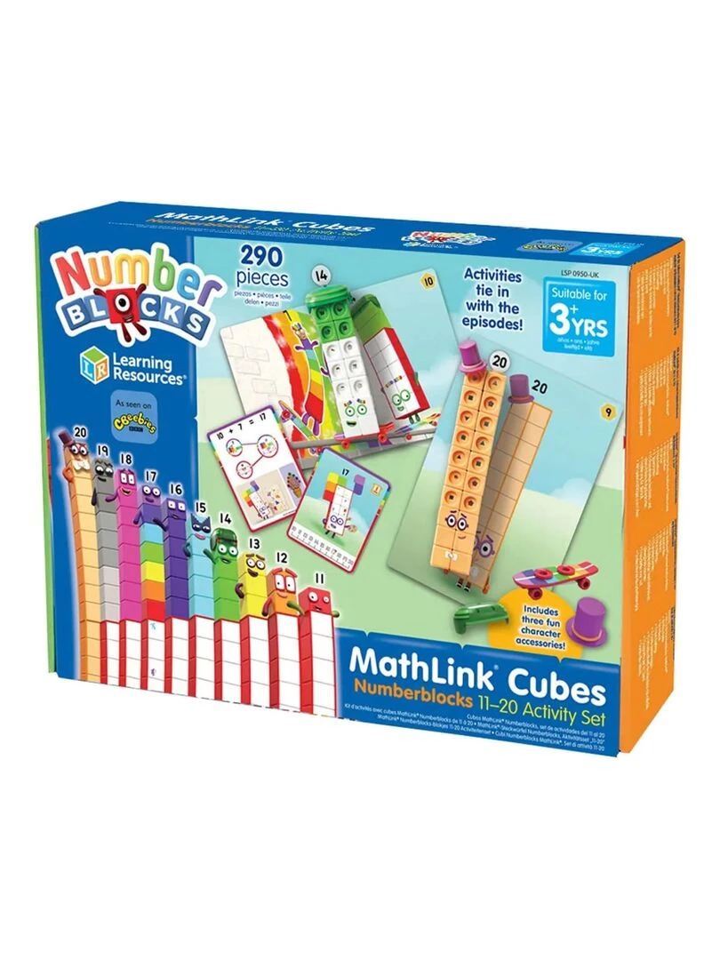Kit d'activités avec cubes MathLink Numberblocks de 11 à 20 N/A