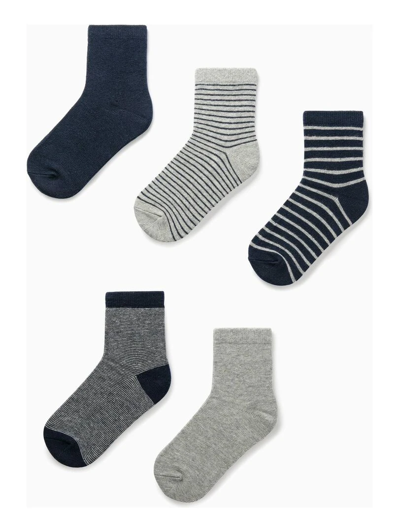 Lot de 5 Paires de Chaussettes pour Garçon 'Rayures' ESSENTIALS LINE Multicolore