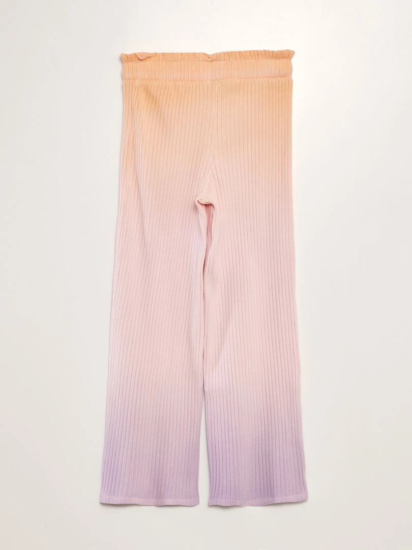 Pantalon large en maille côtelée ORANGE