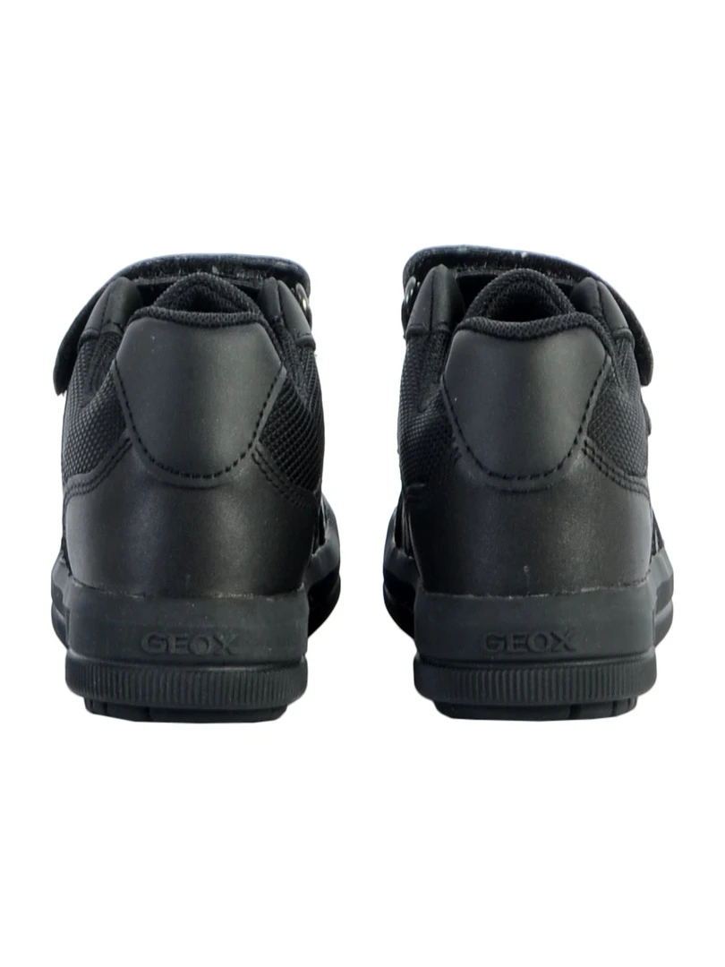 Basket Cuir Enfant/garçons Geox Arzach   Noir