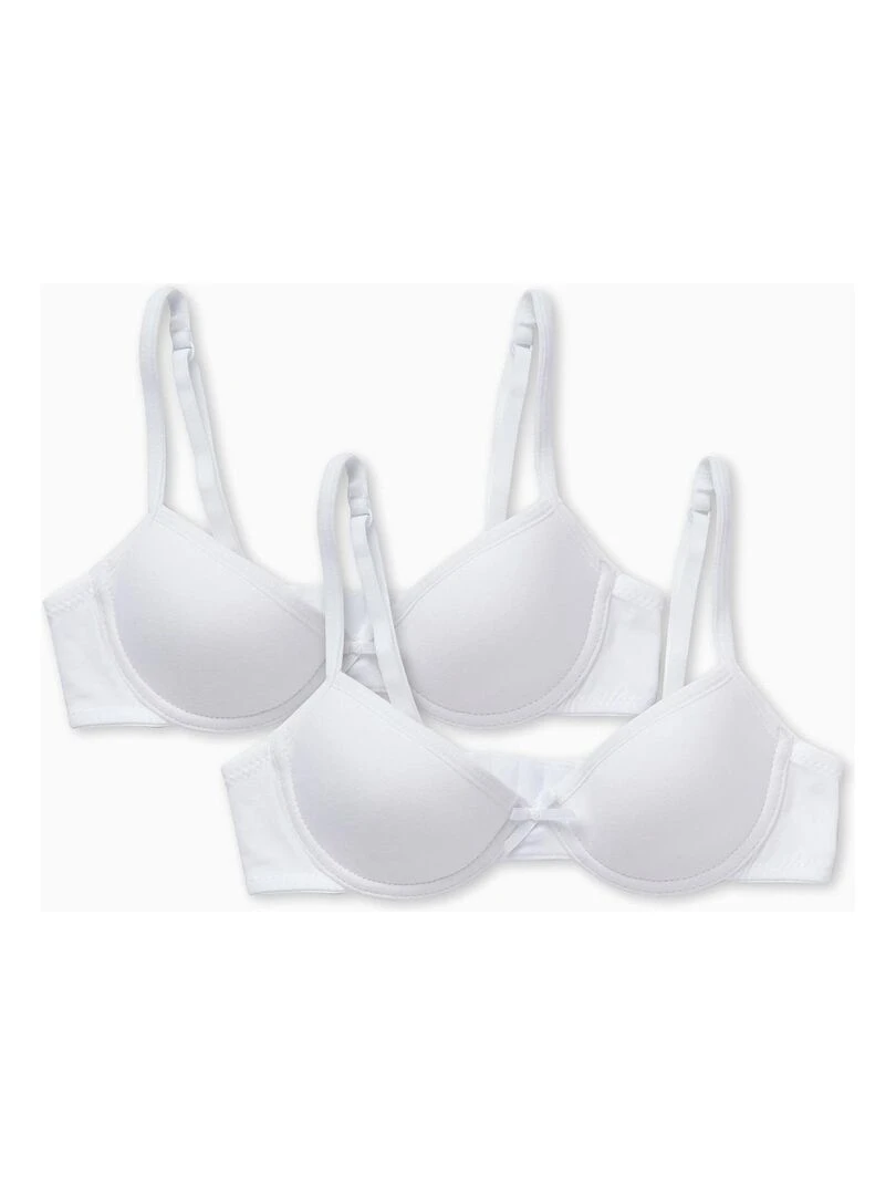 Pack 2 Soutiens gorge à Armatures pour Fille ESSENTIALS LINE Blanc