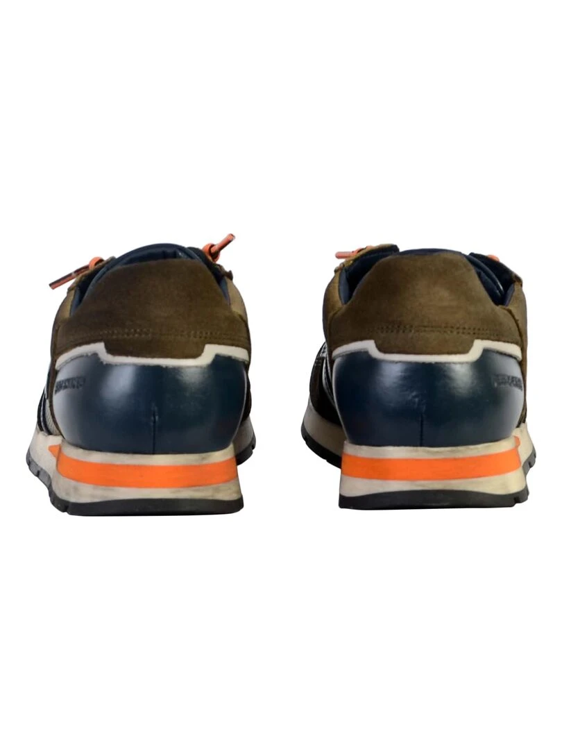 Basket Cuir Redskins Stitch   Vert