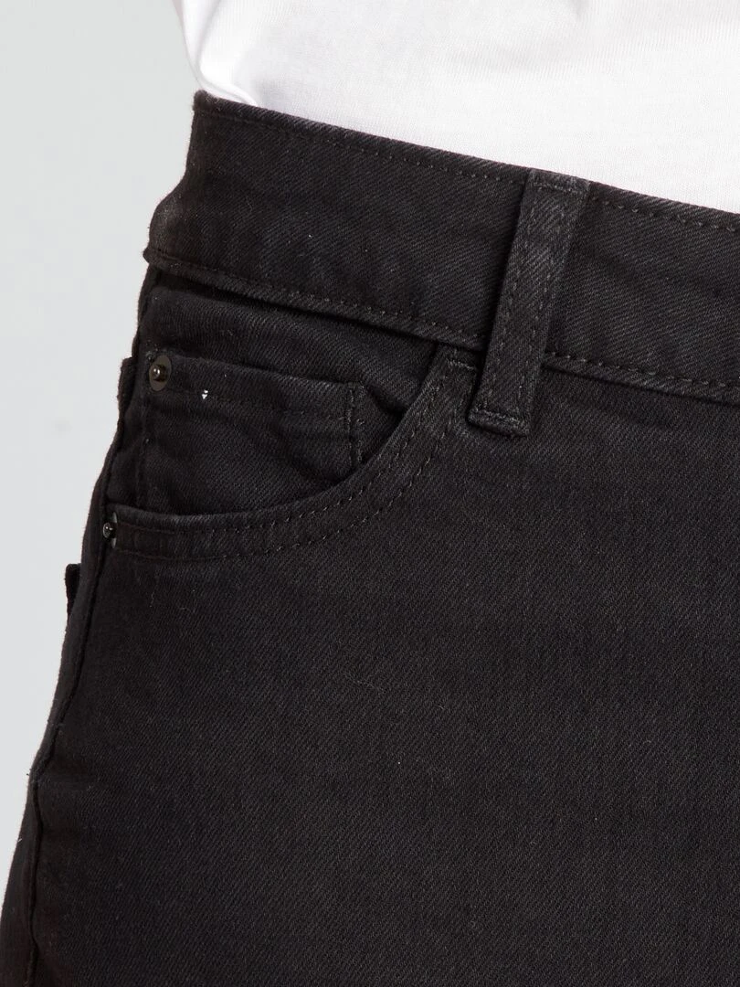 Pantalon slim en denim   L34   NOIR