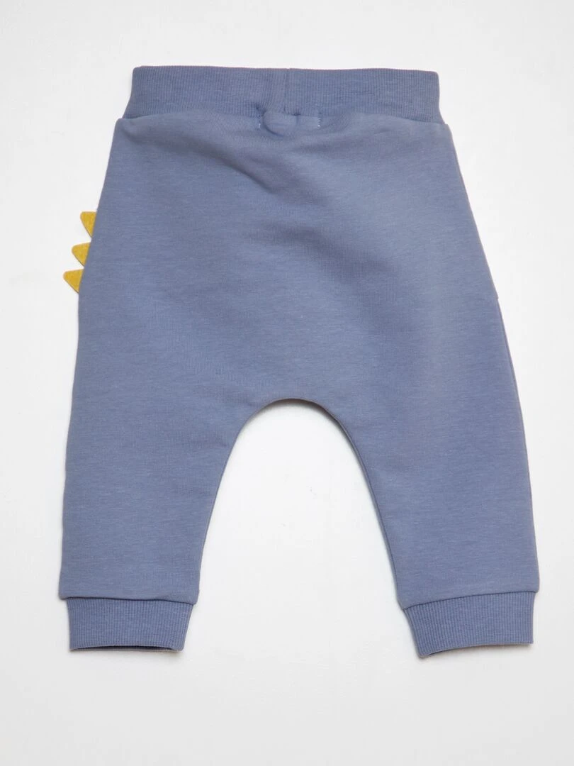 Pantalon molletonné à imprimé dino   bleu