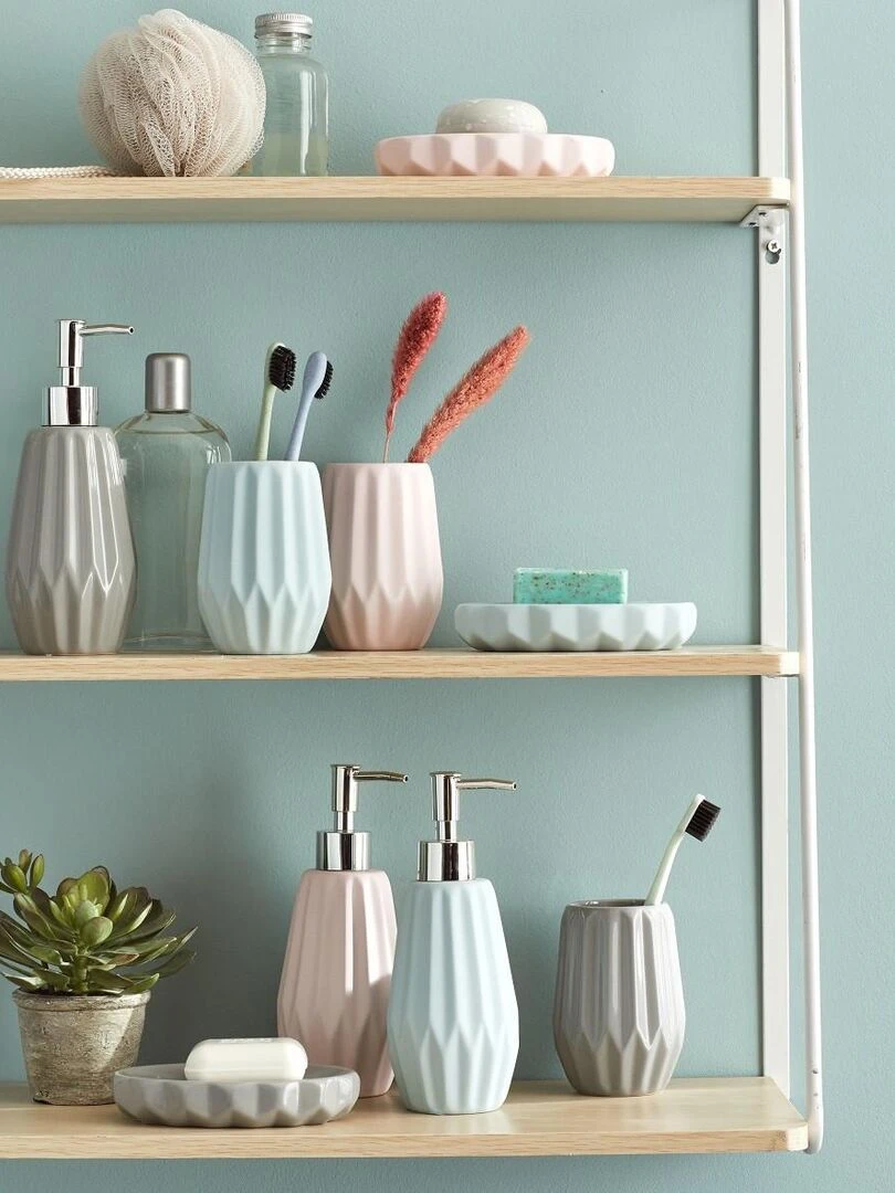 Guy Levasseur   Set de salle de bain 4 pièces en céramique bleu   Bleu