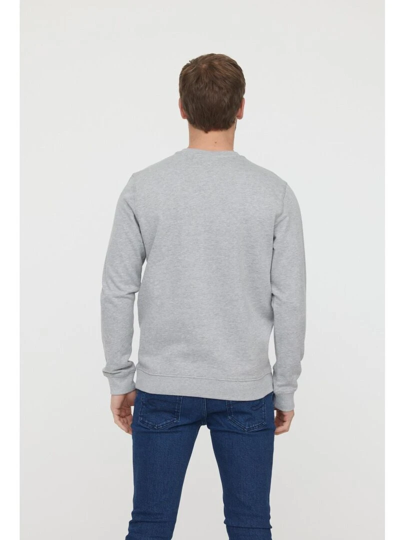 Lee Cooper   Sweatshirt manches longues coton regular EDIE   Gris chiné