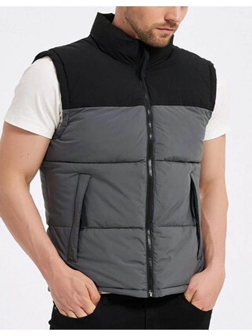 doudoune sans manches Kebello gris anthracite