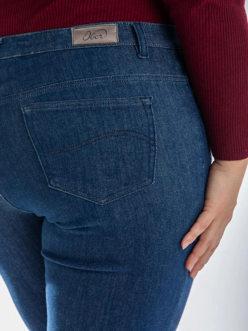 Jeans coupe droite bootcut brut brossé OBBO2 'OBER'   Bleu