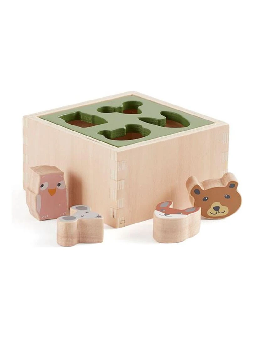 Boîte à formes en bois Edvin Kids Concept Beige