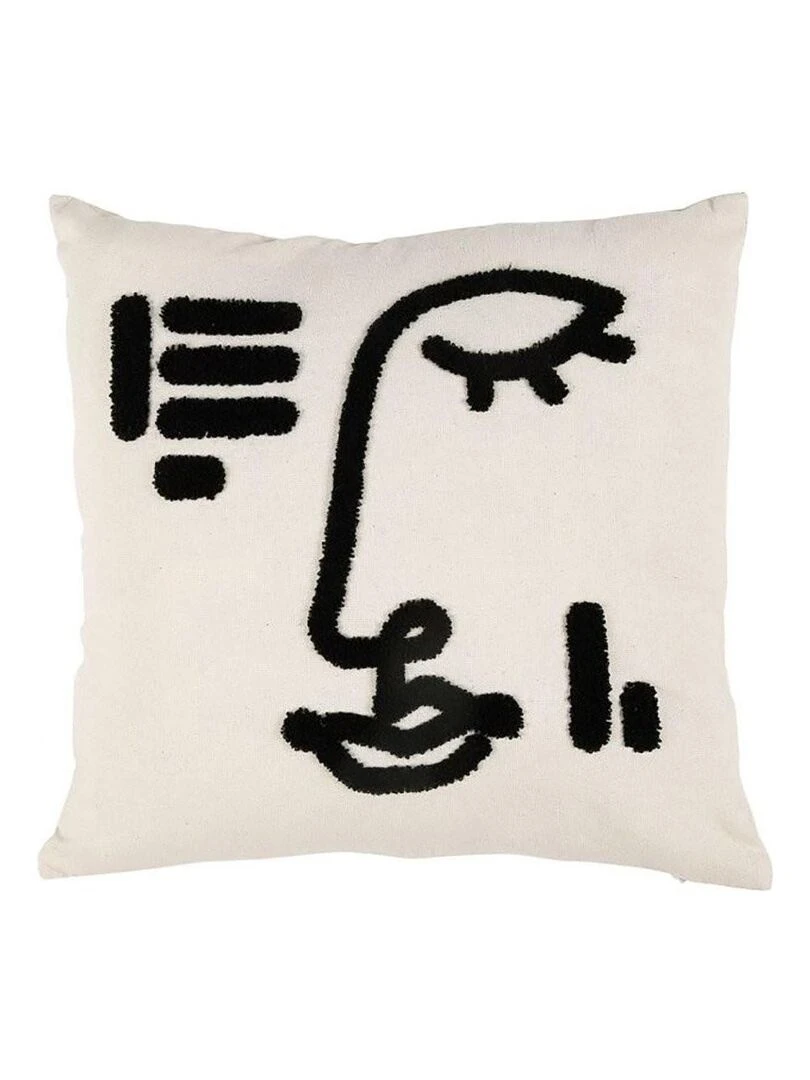 Housse de coussin 40x40 cm Portrait Blanc