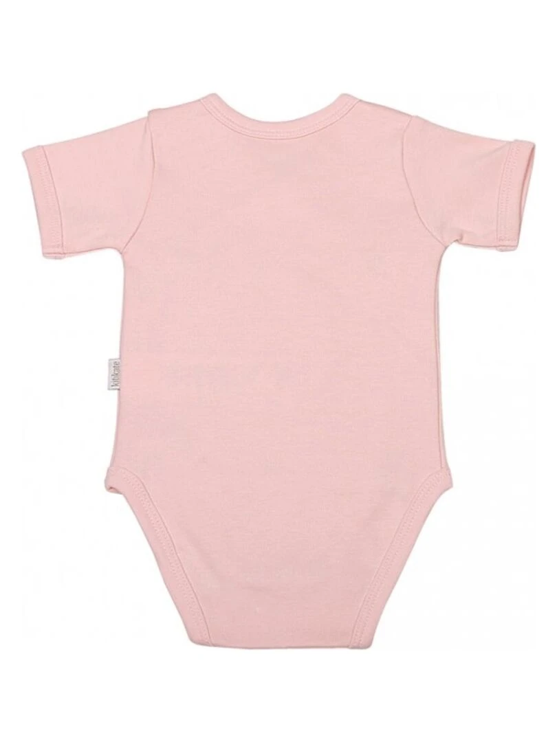 Body Manches Courtes en Coton Bio BASIC Rose