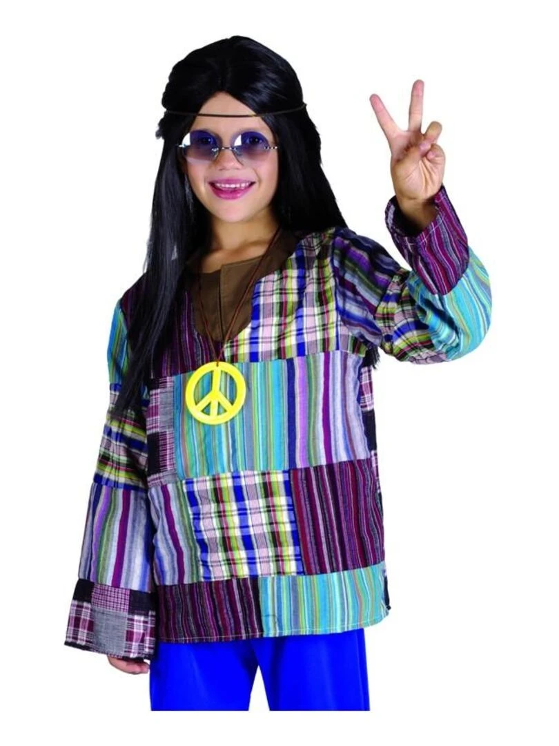 Déguisement Hippie Cool enfant Bleu