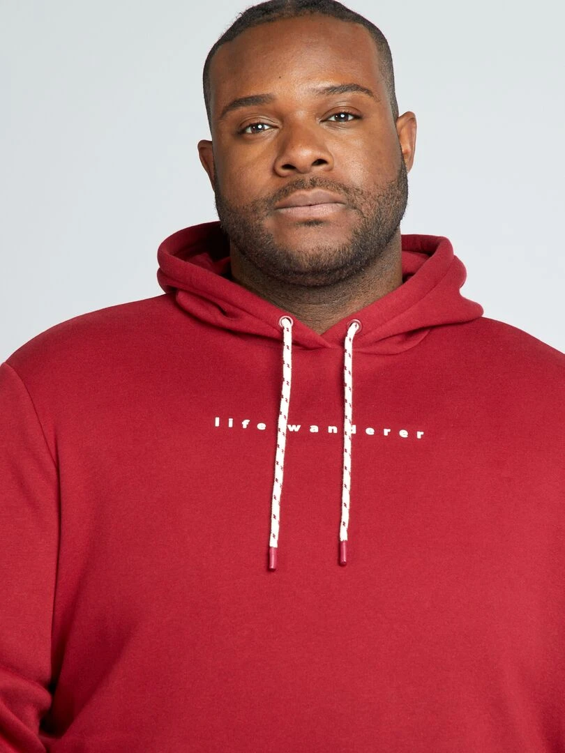 Sweat à capuche   Rouge