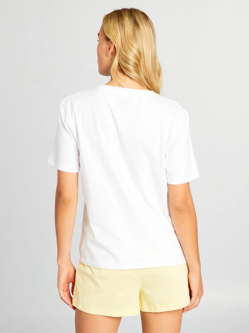 Pyjama court imprimé 'Looney' Tunes'   2 pièces   blanc/jaune