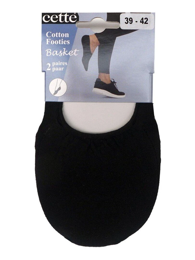 Cette   Lot de 2 paires de chaussettes basses spéciales Basket   Noir