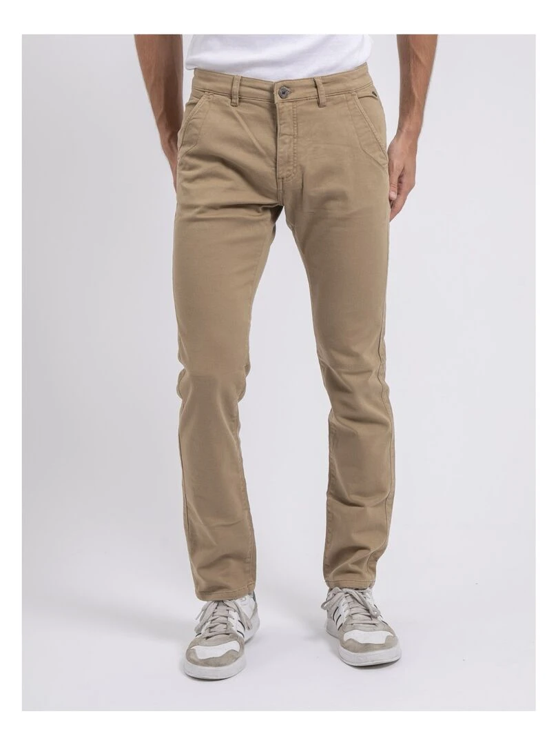 Pantalon chino coupe ajustée VALBACOL Beige