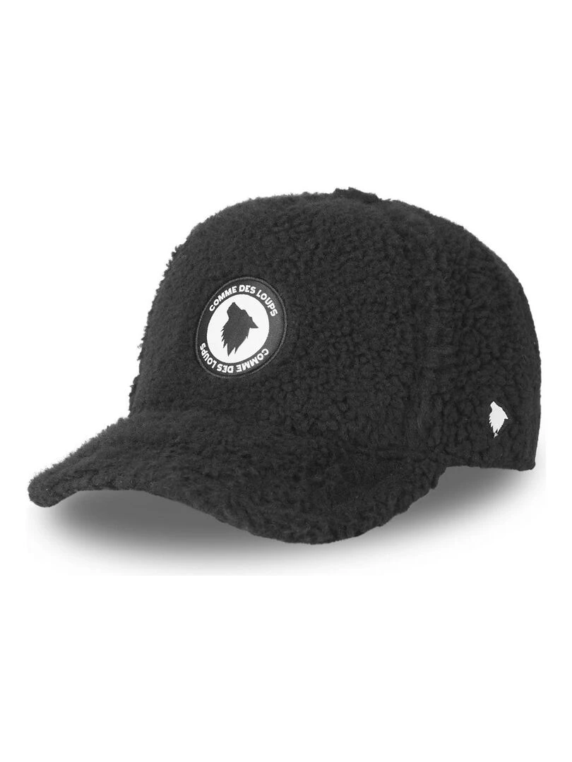 Casquette fausse fourrure uni Fur Comme Des Loups Noir