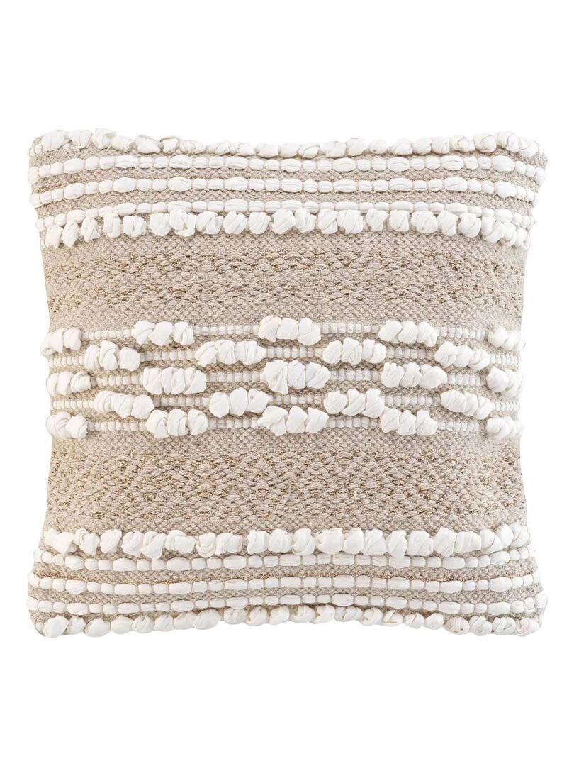 Coussin polycoton Blanca Beige