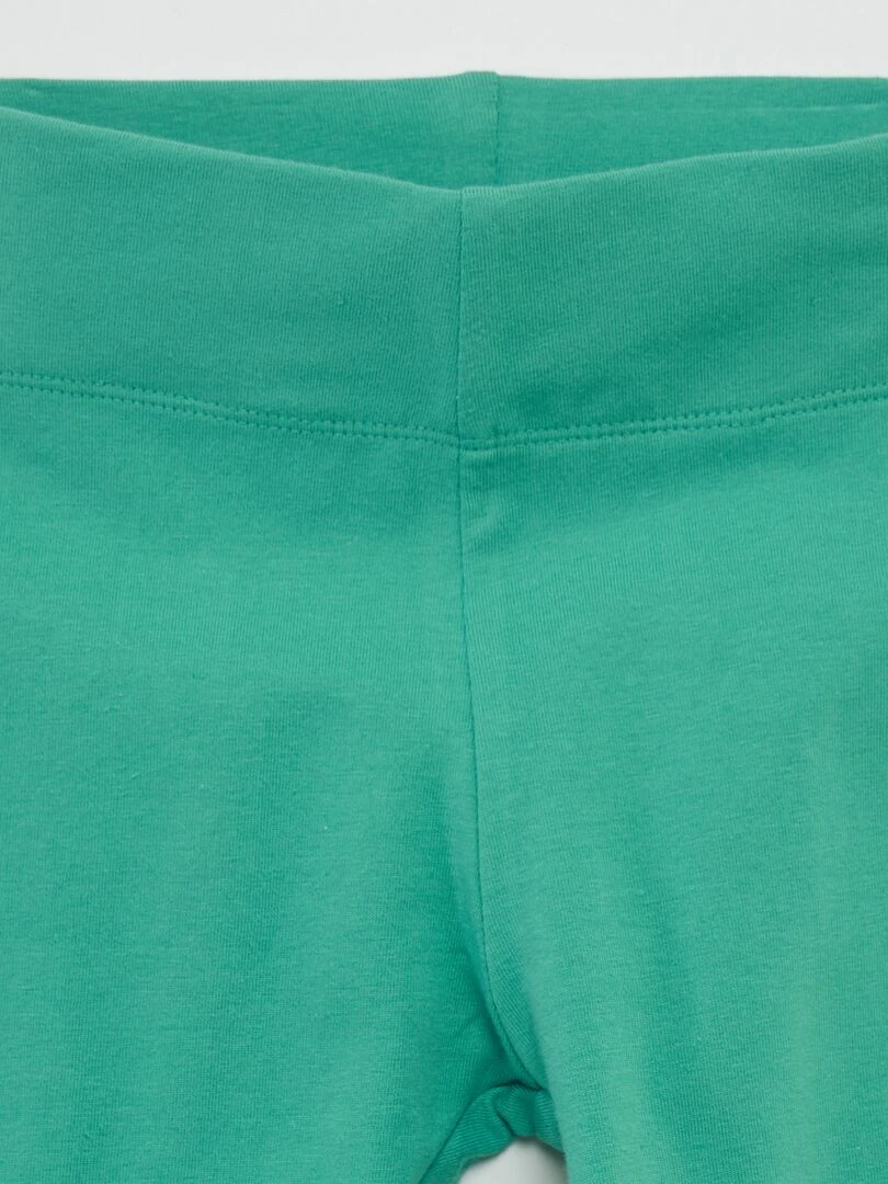 Short cycliste en coton stretch Bleu vert