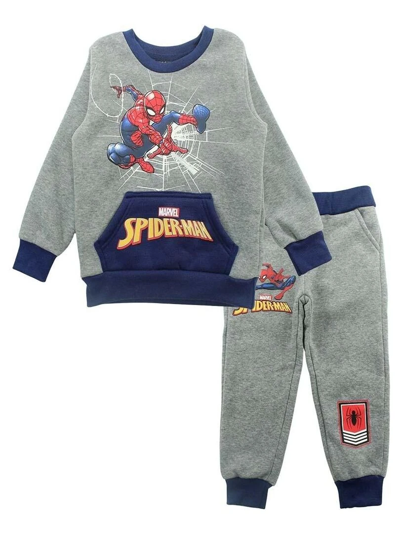 Disney Ensemble Sweat pantalon garçon Imprimé Spiderman Gris