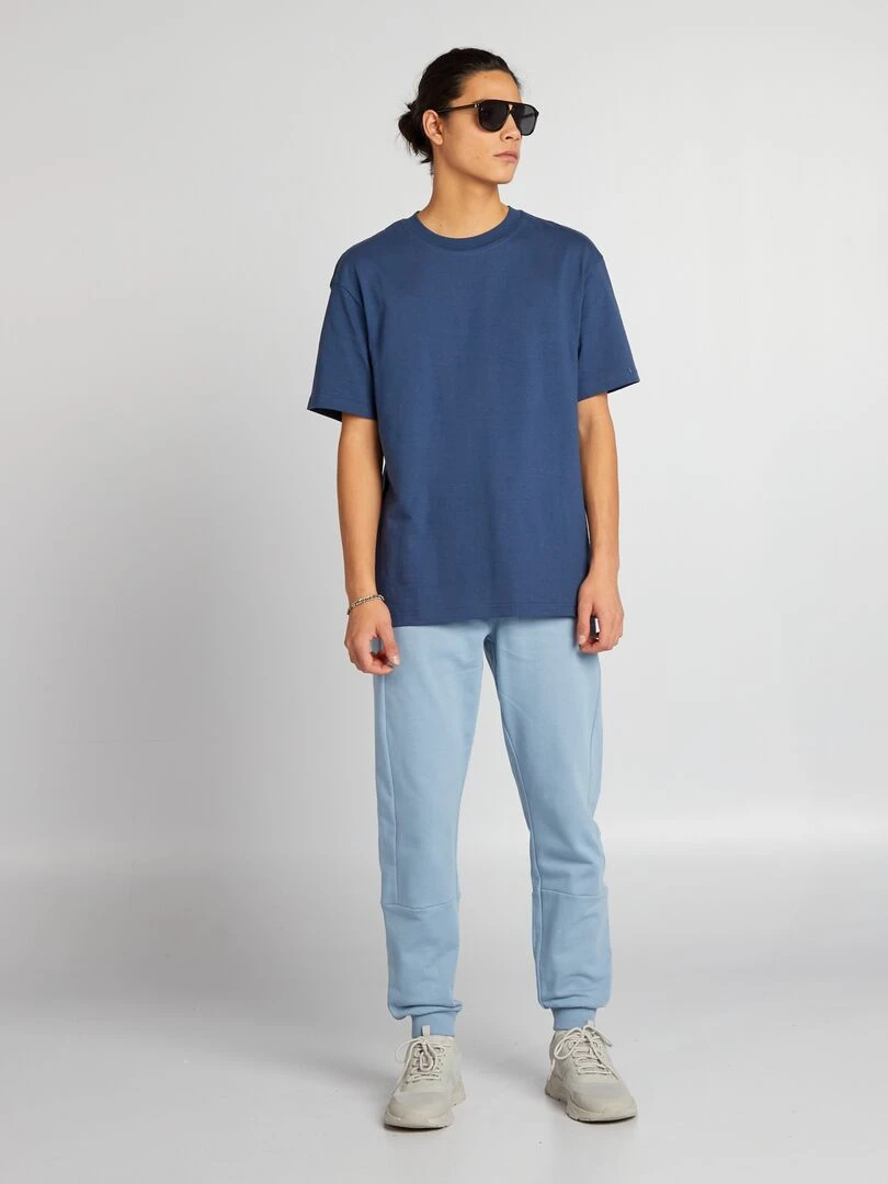 Pantalon de jogging à détails contrastés Bleu