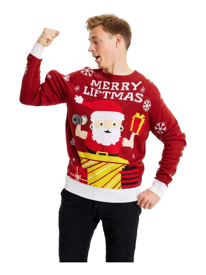 Pull de Noël "L'alter ego" Rouge