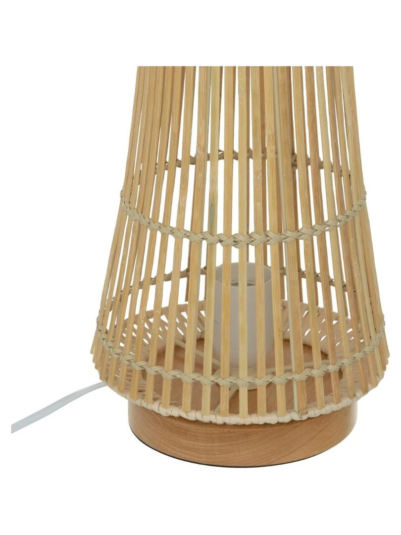Lampe à poser en bambou Beige