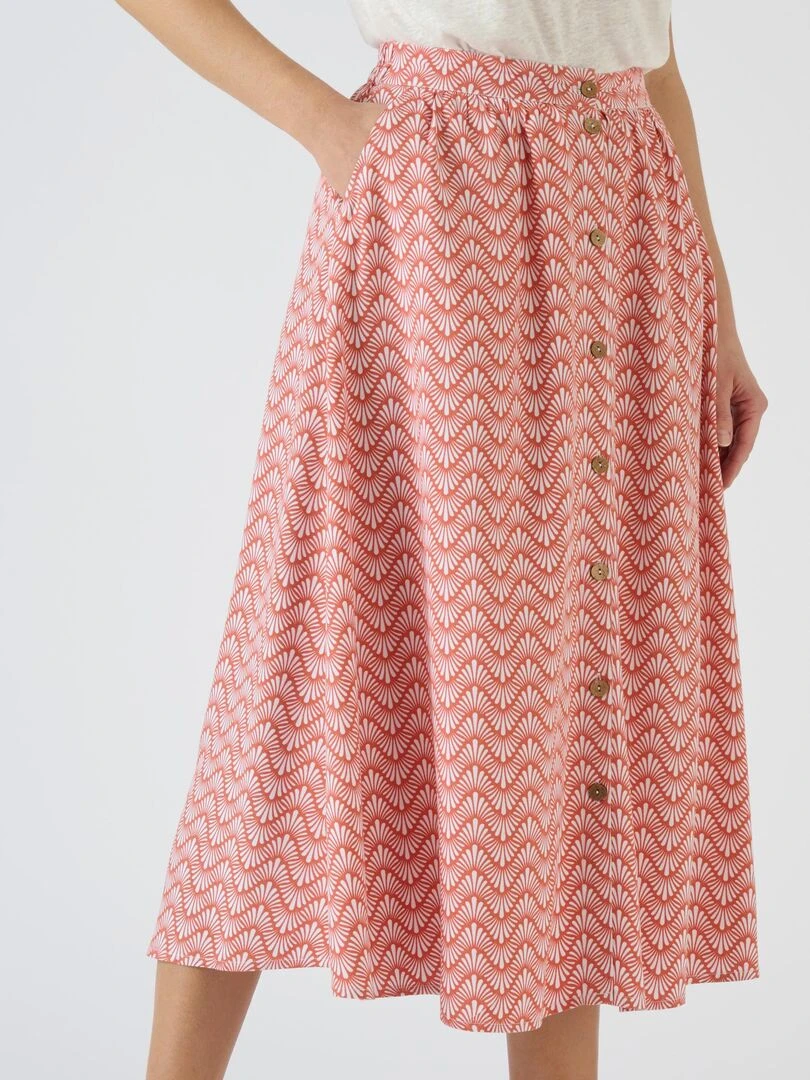 Jupe ample *fibres pure viscose Lenzing(TM) EcoVero(TM)   Damart   Orange