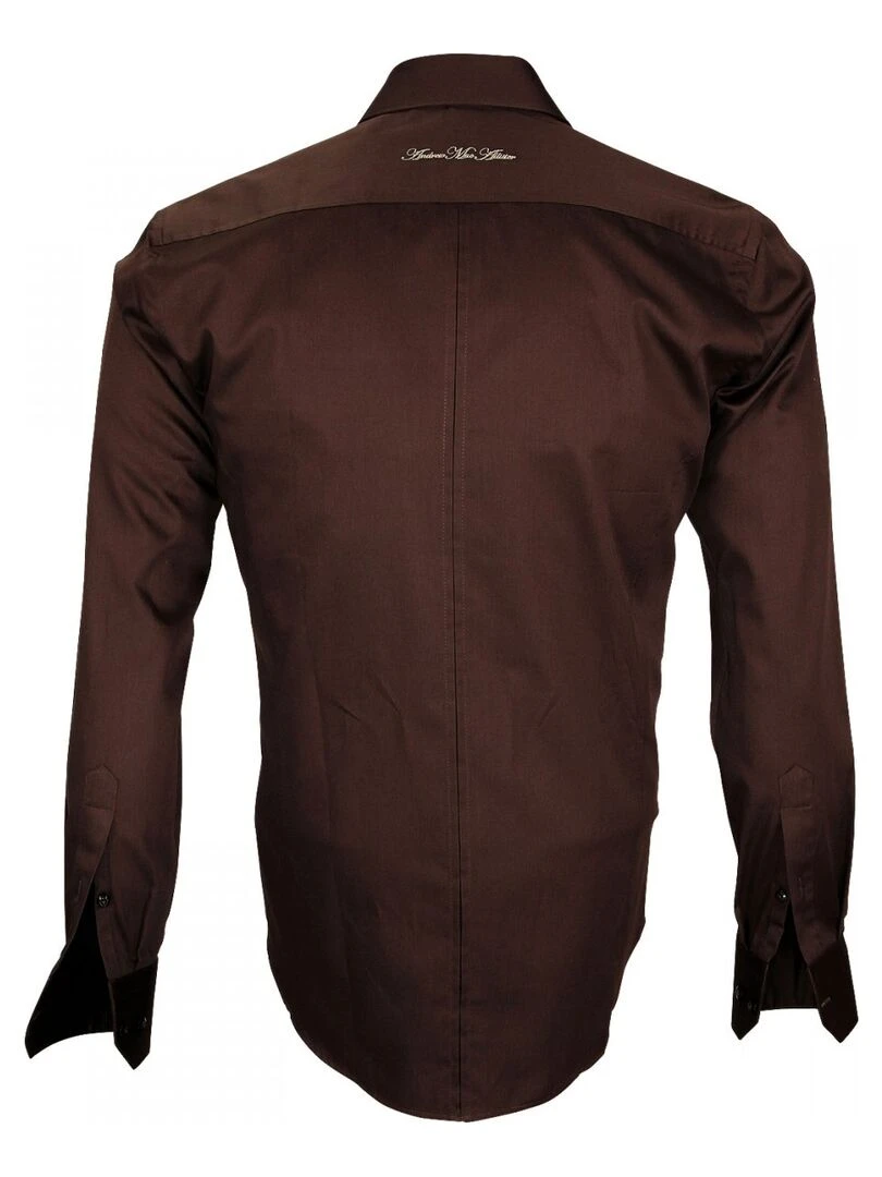 Chemise brodée LEEDS Marron
